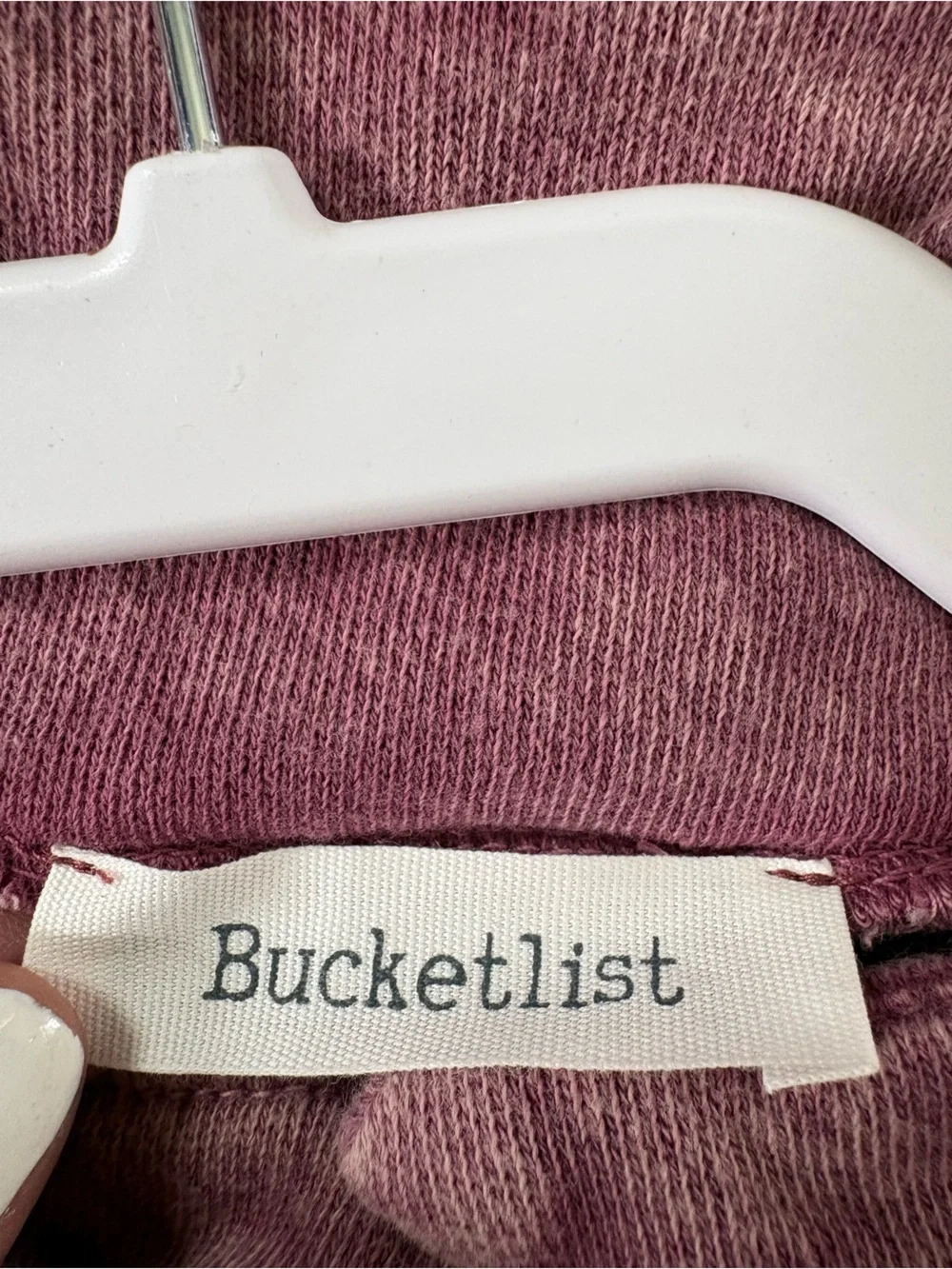 BUCKETLIST Waffle Button-Front Cardigan in Dusty Mauve